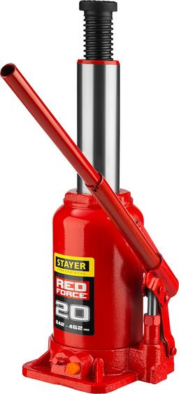 STAYER  RED FORCE, 20 т, 242 - 452 мм, бутылочный гидравлический домкрат, Professional (43160-20) - 6