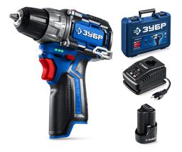 ЗУБР КОМПАКТ #2, 12 В, 45 Н·м, 1 АКБ тип Т7 (2 А·ч), дрель-шуруповерт, BRUSHLESS, кейс, Профессионал (DB-121-21) - 1