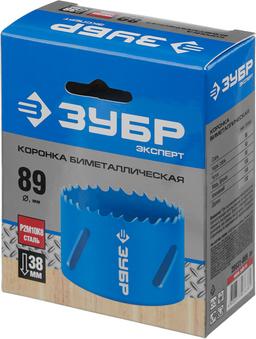 ЗУБР 89 мм, сталь Р6М5, биметаллическая коронка (29531-089) - 2