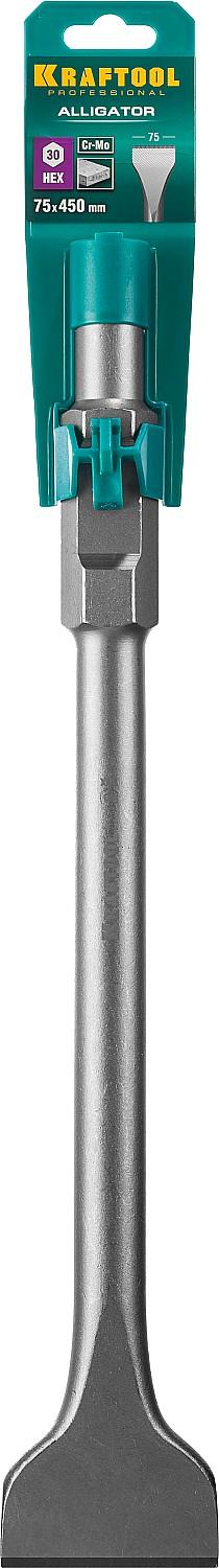 KRAFTOOL Alligator, 75 х 400 мм, HEX 30, пикообразное зубило (29341-00-400) - 2