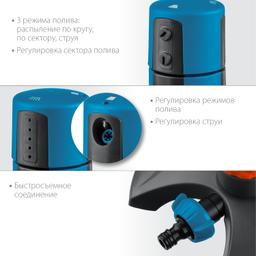 GRINDA RX-2, с шестерённой передачей, пластиковый, на подставке, стационарный распылитель, PROLine (429303) - 5