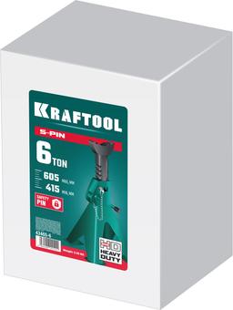 KRAFTOOL S-PIN, 6 т, 415 - 605 мм, усиленная страховочная подставка со штифтом (43465-6) - 3