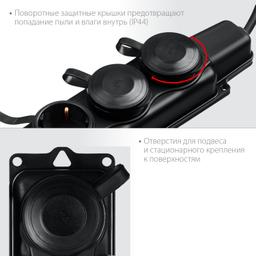 ЗУБР КГ-325-Ш3, КГ, 3 x 2.5 мм2, IP44, 10 м, 3 гн., 4000 Вт, силовой удлинитель, Профессионал (55024-10) - 5