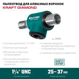 KRAFTOOL 1 1/4″, Пылеотвод для алмазных коронок (29828) - 3