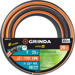 GRINDA ULTRA 6, 1", 25 м, 20 атм, шестислойный, двойное армирование, поливочный шланг, PROLine (429009-1-25) - 2