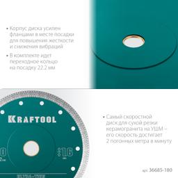 KRAFTOOL ULTRA-THIN 180х1.6 мм ультратонкий алмазный диск (36685-180) - 6