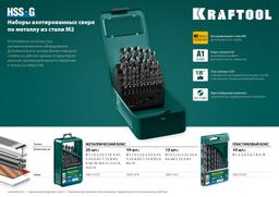 KRAFTOOL HSS-G, 25 шт, (1-13 мм), сталь P6M5, набор сверл по металлу (29651-H25) - 4