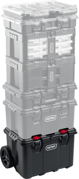 KETER STACKNROLL, 525 х 411 х 560 мм, (21"), пластиковый ящик-тележка на колесах (38397) - 6