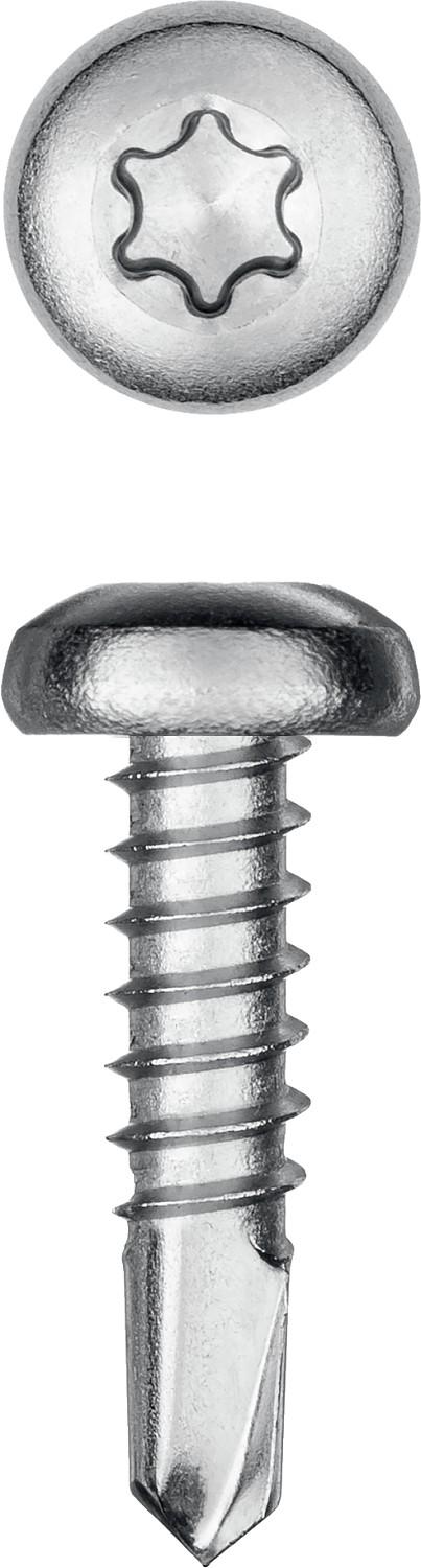 KRAFTOOL DS-P, 13 х 4.2 мм, А2, сверло, полукруглая головка, ТХ20, 600 шт, саморез нержавеющий (300931-42-013)