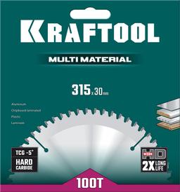 KRAFTOOL Multi Material, 315 х 30 мм, 96Т, пильный диск по алюминию (36953-315-30) - 2