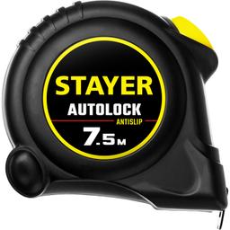 STAYER AutoLock, 7.5 м х 25 мм, рулетка с автостопом (2-34126-07-25) - 5