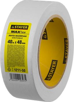 STAYER MAXTape, 50 мм х 40 м, креповый, малярный скотч (1211-50) - 2