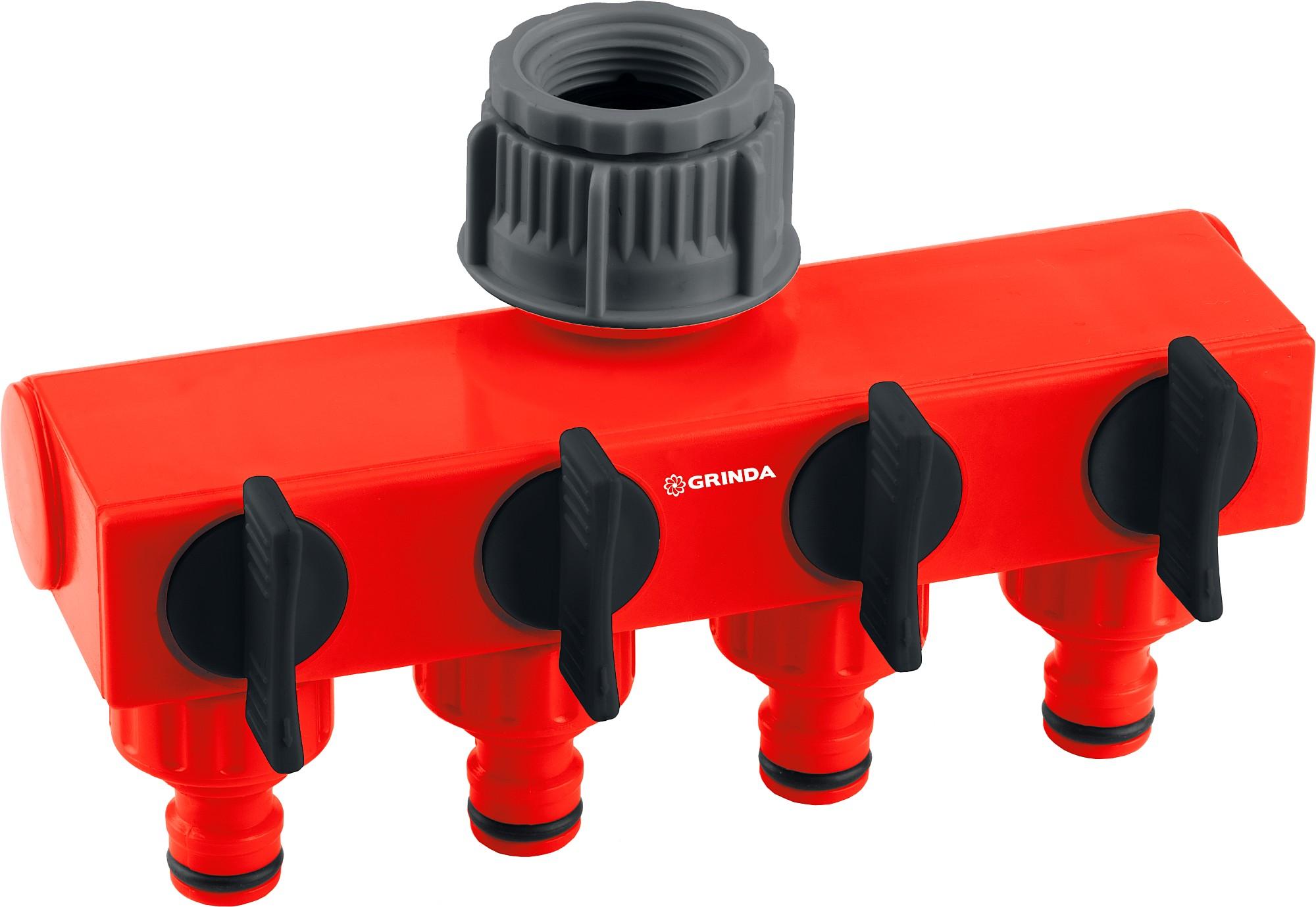 GRINDA GS-4, 3/4"-1", четырехканальный, с внутренней резьбой, поливочный распределитель (8-426314)