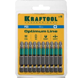 KRAFTOOL Optimum PZ3, 50 мм, 10 шт, биты (26124-3-50-10) - 2