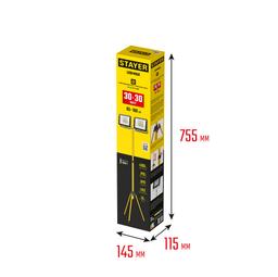 STAYER LED-MAX, 2 х 30 Вт, 6500 К, IP 65, 1.6 м, светодиодные прожекторы на штативе (56925-2-30) - 3