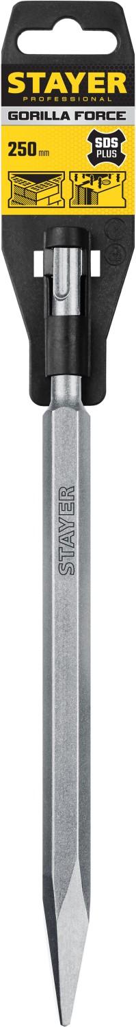 STAYER Gorilla Force, 250 мм, SDS-Plus, пикообразное зубило, Professional (29351-00-250) - 2
