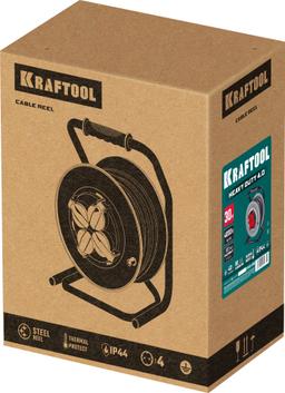 KRAFTOOL КГ 3х2.5 30м 4000Вт IP44, HEAVY DUTYСиловой удлинитель на стальной катушке (55086-30) - 6