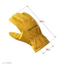 KRAFTOOL EXTREM, XL, от мех. воздействий, кожаные перчатки (1136-XL) - 8