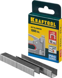 KRAFTOOL тип 53 (A/10/JT21) 10 мм, 1000 шт, калибр 23GA, скобы для степлера (31670-10) - 1