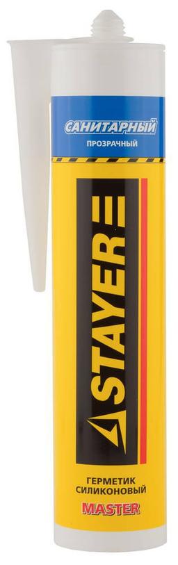 STAYER 260 мл, прозрачный, силиконовый, санитарный герметик (41215-2) - 1