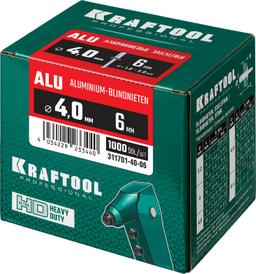 KRAFTOOL Alu (Al5052), 4.0 x 6 мм, 1000 шт, алюминиевые заклепки (311701-40-06) - 2