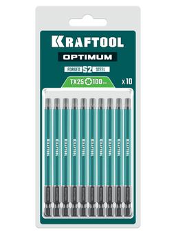 KRAFTOOL OPTIMUM TX 25, 100 мм, 10 шт, биты (26126-25-100-S10) - 2