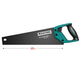 KRAFTOOL Alligator Black 11, 400 мм, ножовка для точного реза (15205-40) - 2