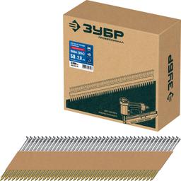 ЗУБР SN34 (D34) 50 х 2.8 мм, реечные гвозди рифленые оцинкованные, 5000 шт (305399-50) - 1