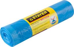 Stayer 120 л, 10 шт, синие, особопрочные, особопрочные с завязками, мусорные мешки (39155-120) - 1