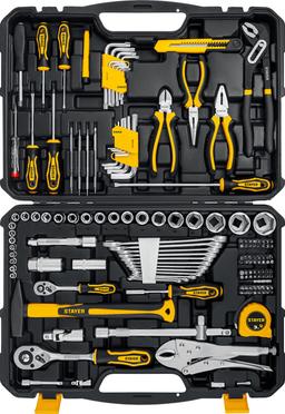 STAYER UNIVERSAL 150, 150 предм., (1/2"+ 1/4"), универсальный набор инструмента, Professional (27710-H150) - 1