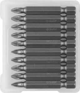 ЗУБР 10 шт, PZ1, 50 мм, кованые биты (26003-1-50-10) - 1