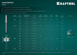 KRAFTOOL Inox, 4.8 x 20 мм, 500 шт, нержавеющие заклепки (311705-48-20) - 6