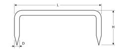 ЗУБР 200 x 70 x 8 мм, 100 шт, строительная скоба кованая (311165-200-70) - 4