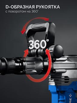 ЗУБР 20 Дж, 1500 Вт, АВТ, отбойный молоток SDS-Max, Профессионал (ЗММ-20-1500 ВК) - 12