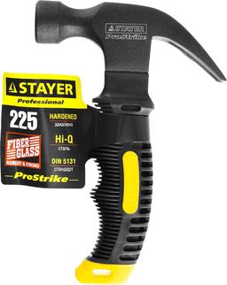 STAYER Compact, 225 г, столярный укороченный молоток-гвоздодёр, Professional (2026-225) - 2