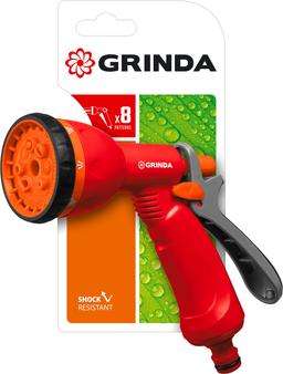 GRINDA P-8, 8 режимов, курок сзади, пластиковый, поливочный пистолет (8-427370) - 2
