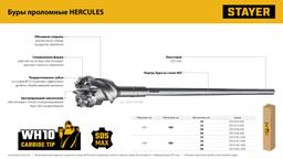 STAYER HERCULES-4Х d 80 х 500/600 мм, SDS-max проломной бур, PROFESSIONAL (29319-80-600) - 7