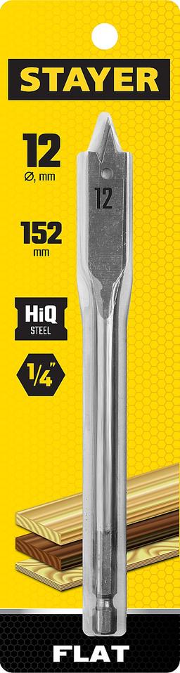 STAYER Flat, 10х152 мм, перовое, cверло по дереву (2950-10) - 2