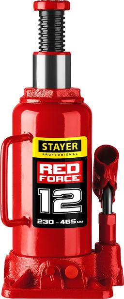 STAYER RED FORCE, 12 т, 230 - 465 мм, бутылочный гидравлический домкрат, Professional (43160-12) - 7