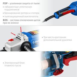 ЗУБР 2600 Вт, d230 мм, УШМ, Профессионал (УШМ-П230-2600 П) - 7