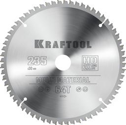 KRAFTOOL Multi Material, 235 х 30 мм, 64Т, пильный диск по алюминию (36953-235-30) - 1