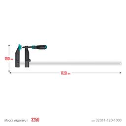 KRAFTOOL MF-1000/120, 120 х 1000 мм, струбцина F (32011-120-1000) - 2
