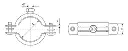 ЗУБР 1/2", цинк, 10 шт, трубный хомут с гайкой (37850-20-24) - 4