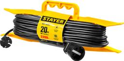 STAYER MF-207, ПВС, 2 x 0.75 мм2, 20 м, 2200 Вт, силовой удлинитель-шнур на рамке (55018-20) - 2