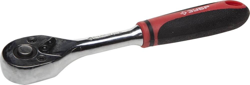 ЗУБР 3/8", 72 зубца, трещотка для торцовых головок (27736-3/8)