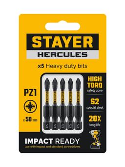 STAYER HERCULES, PZ1, 50 мм, 5 шт, торсионные биты (26233-1-50-5) - 1