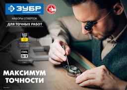ЗУБР Часовщик, 6 предм., набор часовых отверток, Профессионал (25666) - 9
