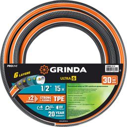 GRINDA ULTRA 6, 1/2", 15 м, 30 атм, шестислойный, двойное армирование, поливочный шланг, PROLine (429009-1/2-15) - 2