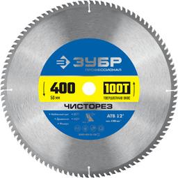 ЗУБР Чисторез, 400 x 50 мм, 100Т, пильный диск по дереву, Профессионал (36905-400-50-100) - 1