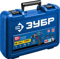 ЗУБР Т7, 12 В, 40 Н·м, 2 АКБ (2 А·ч), дрель-шуруповерт + LED фонарь, кейс, Профессионал (DL-121-22) - 3
